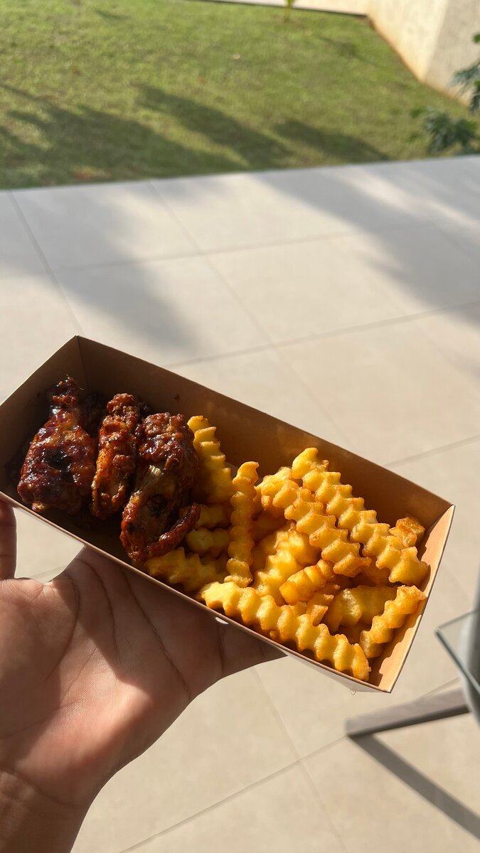 Ailes de poulet grillées et frites