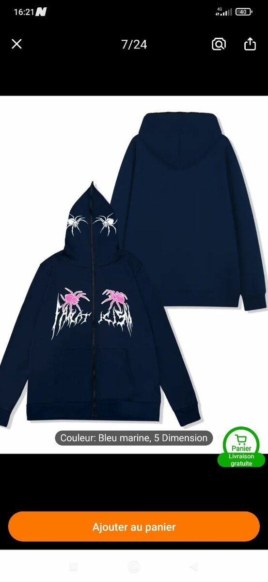 Sweat à capuche style streetwear