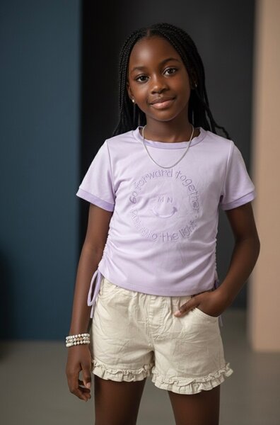 T-shirt lilas fille stylée