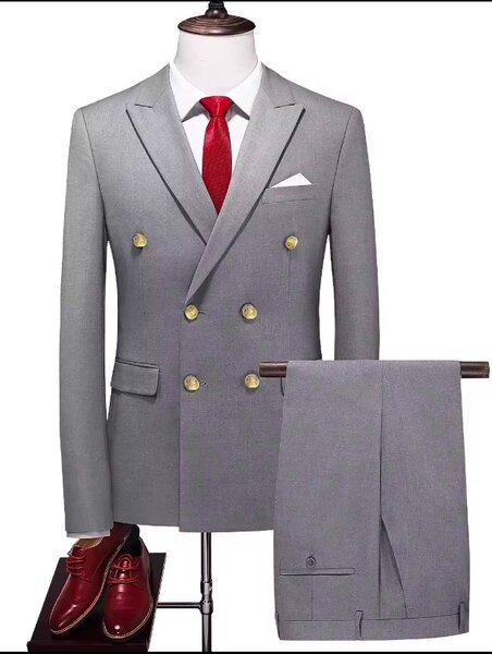 Costume croisé 2 pièces (la veste et le pantalon)