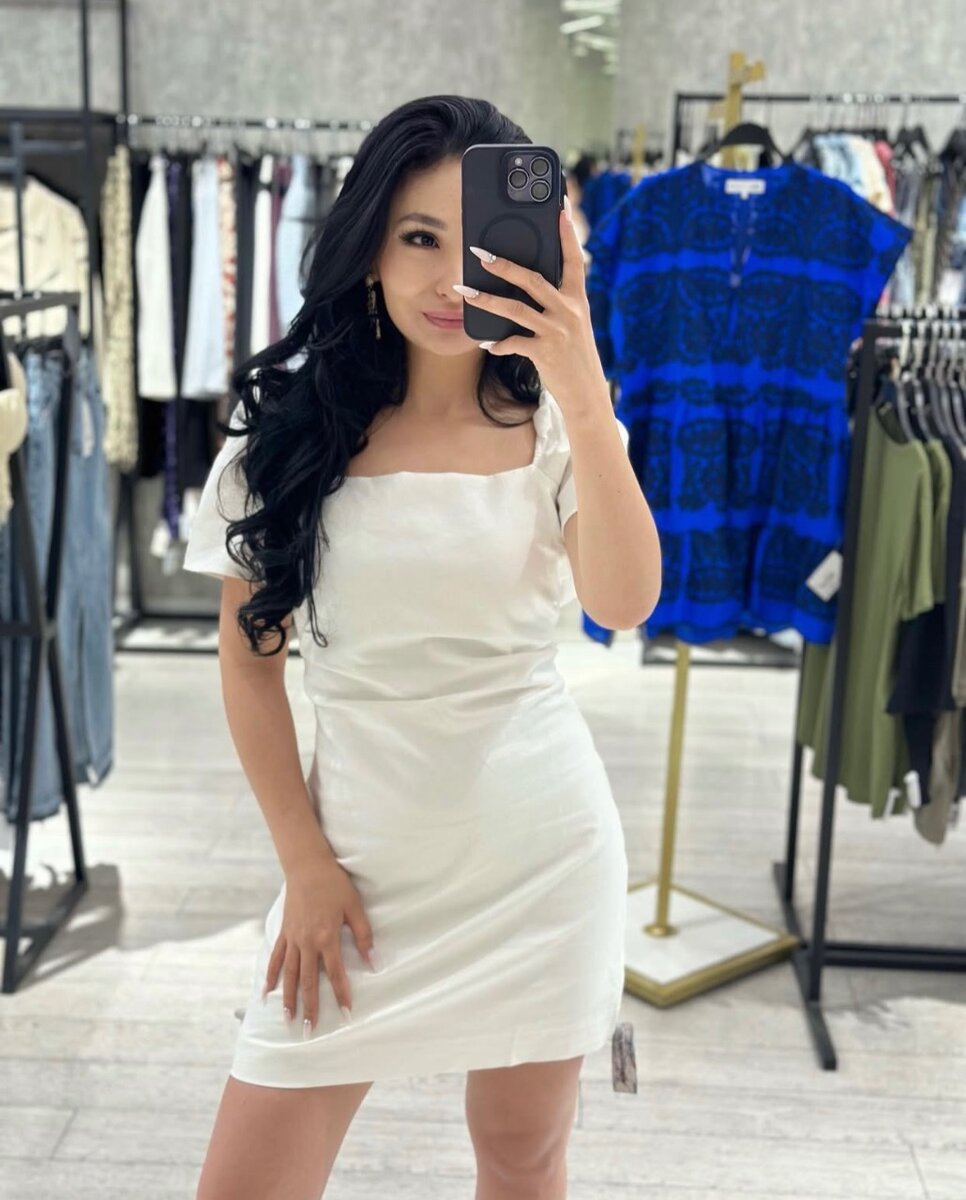 Платье из плотного льна