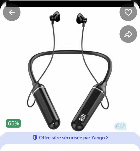 Casque Bluetooth Sport Sans Fil