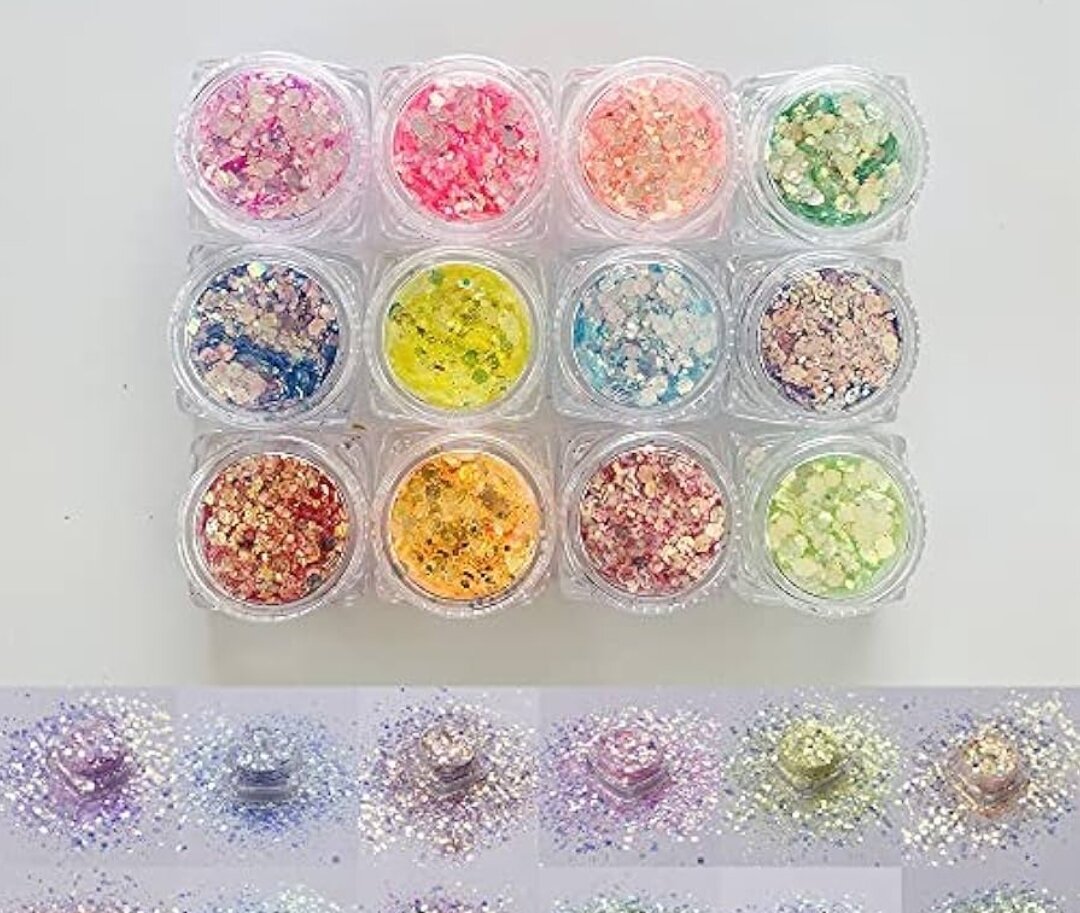 Paillettes Multicolores Nail Art