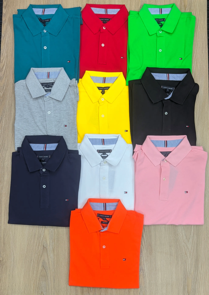 Polos colorés en coton