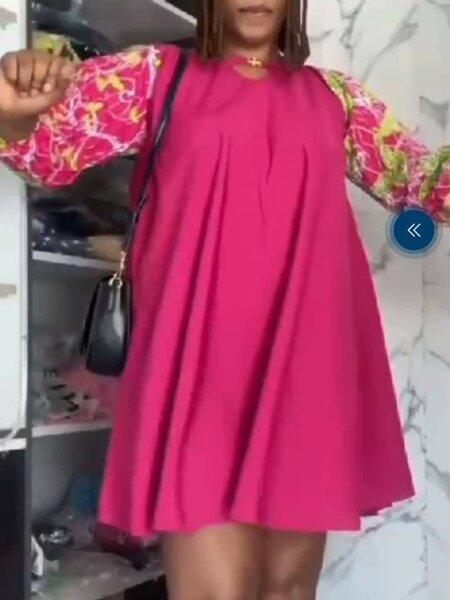 Robe au motifs du pagne du 8 mars