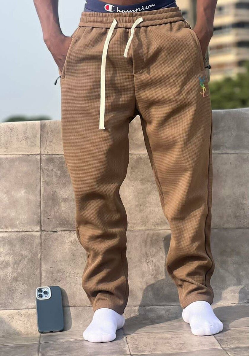 Pantalon jogging marron homme