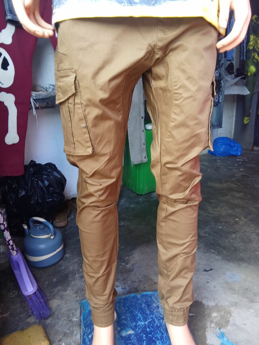 Pantalon cargo marron homme