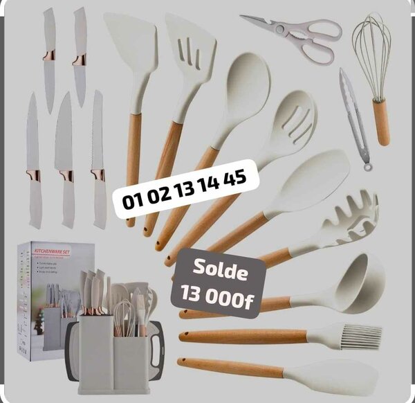 Set d'Ustensiles de Cuisine en Silicone