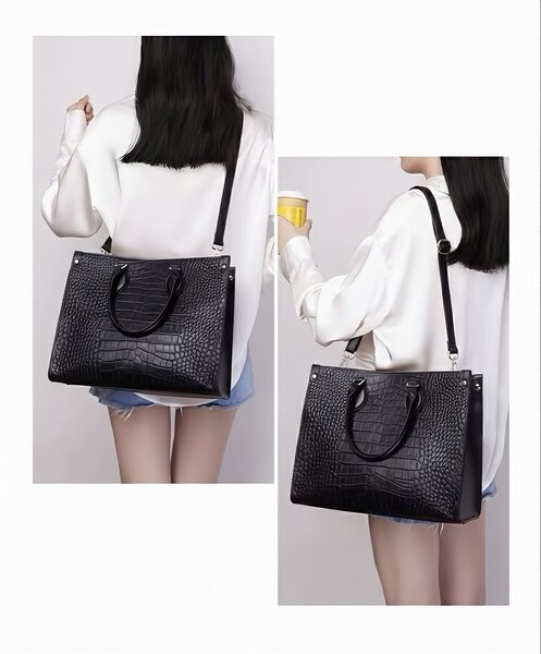 Sac à main en cuir crocodile