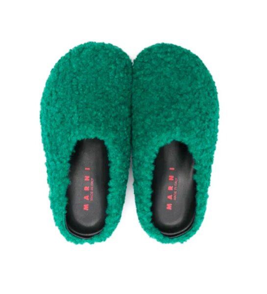 faux-shearling slippers