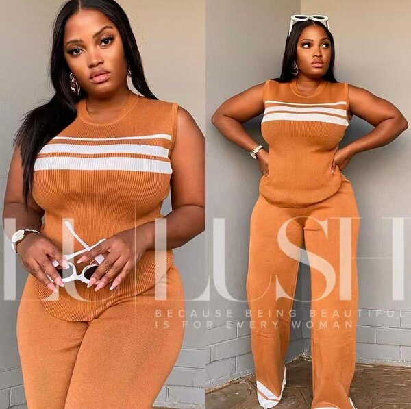 Tenue décontractée femme rayée