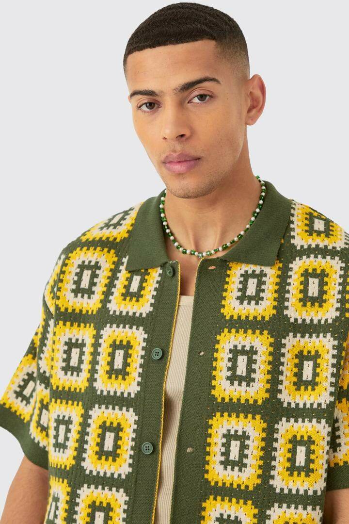 Chemise en maille crochet