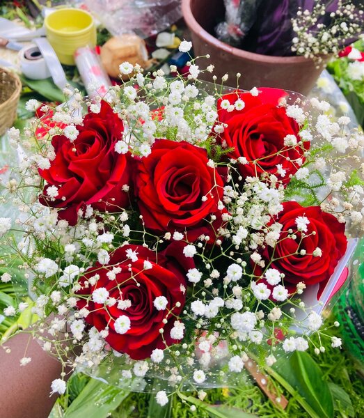 Bouquet de roses rouges