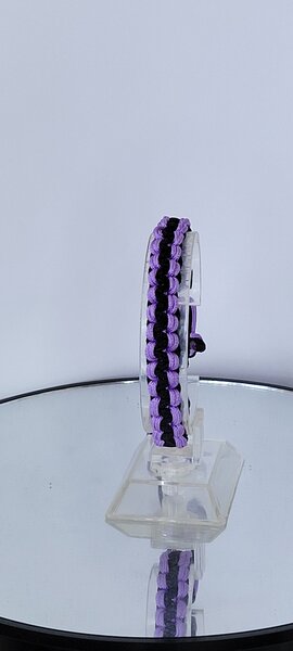 Bracelet tressé violet noir