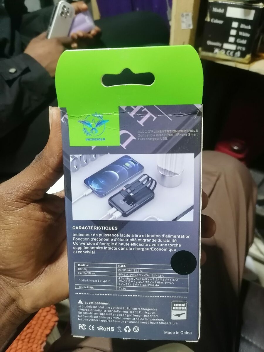 Chargeur Portable 20000mAh 22.5W