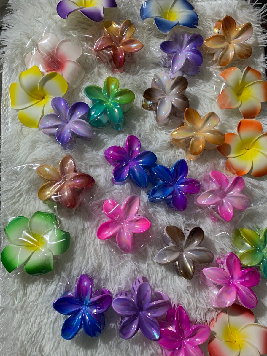 Pinces à cheveux fleurs brillantes