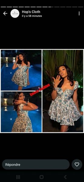 Robe volante à fleur