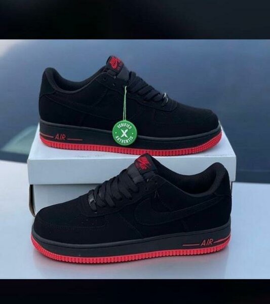 Nike Airforce 1 Suede Black and Red