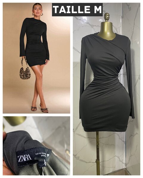 Robe moulante noir Zara