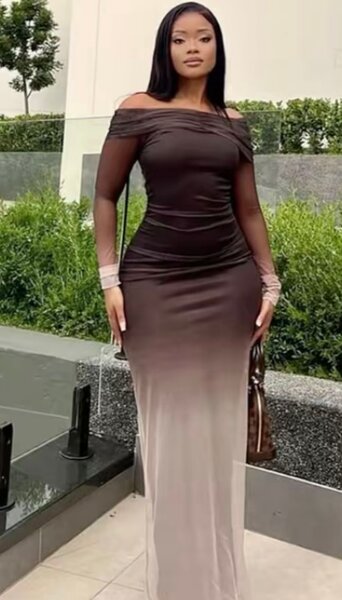 Robe longue ombrée élégante