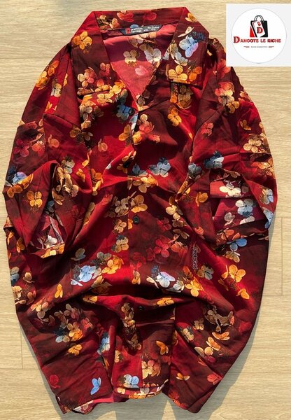 Chemise fleurie rouge élégante