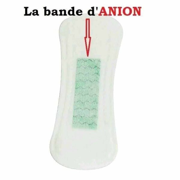 Protège-slip avec bande anion