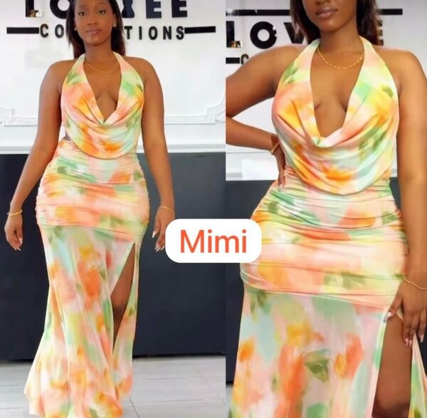 Robe dos nu imprimé bohème