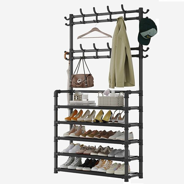 Shoe rack with hanger