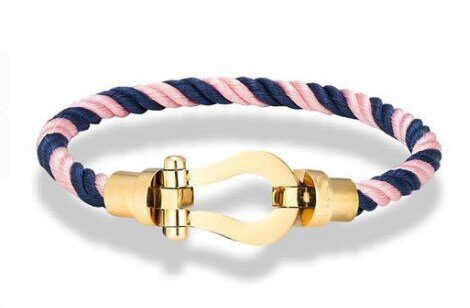 Bracelet homme bleu-rose