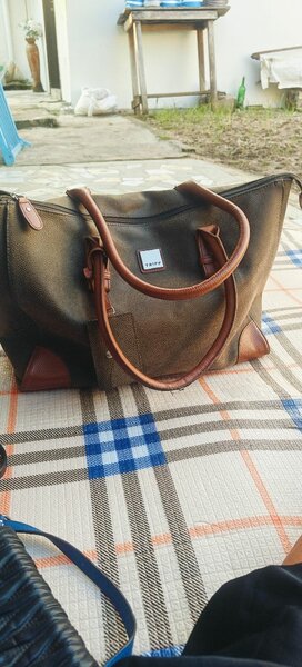 Sac en toile et cuir chic