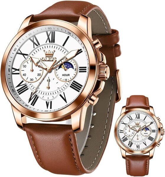 Montre homme cuir élégant OLEVS