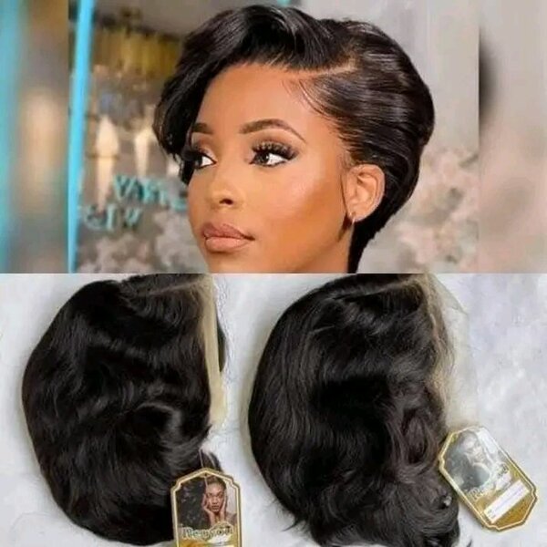 Perruque bob courte naturelle