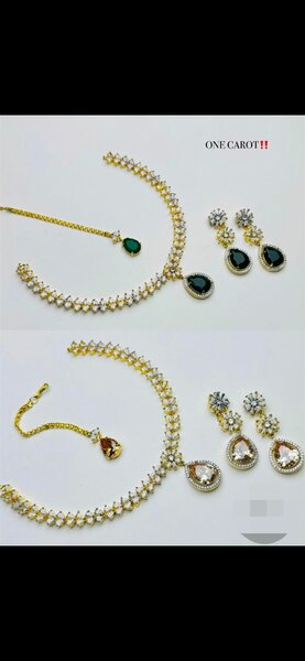 Real One Carot Set And Earring's