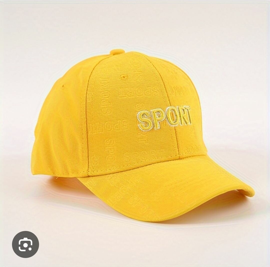 Casquette de sport jaune