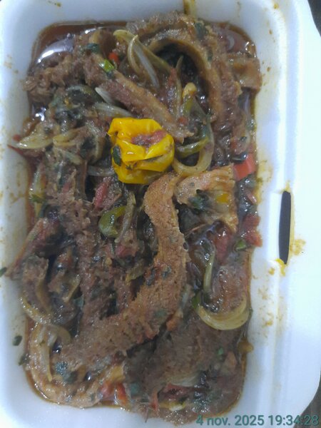 Riz et émincées de tripes