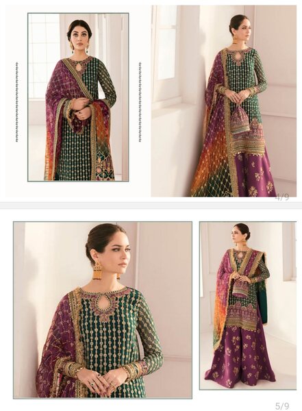 Ladies luxury organza 3 pieces