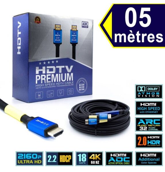 Câble HDMI 4K 5m