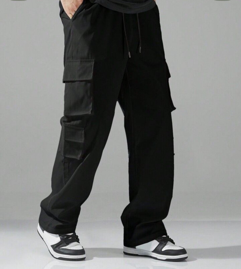 Pantalon cargo noir élégant