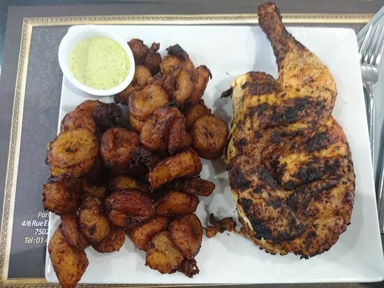 Poulet Grillé avec Plantains