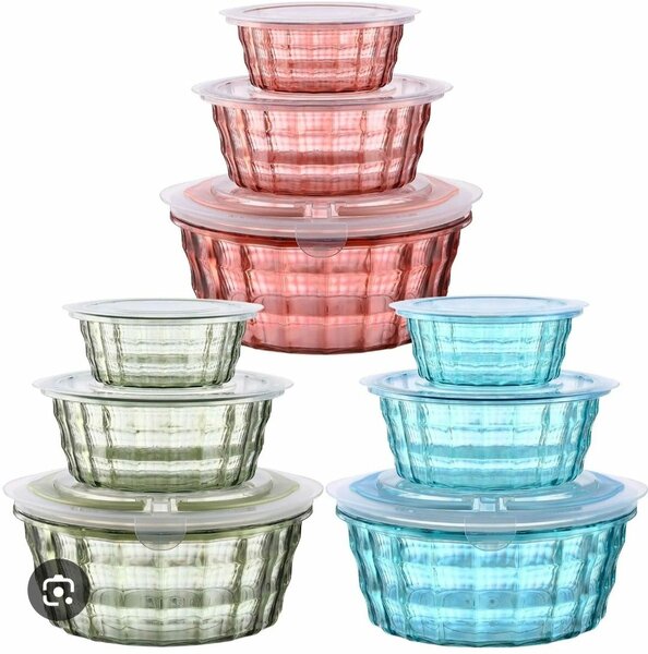 Ensemble de bols en verre avec couvercles