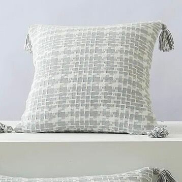 Coussin décoratif à franges