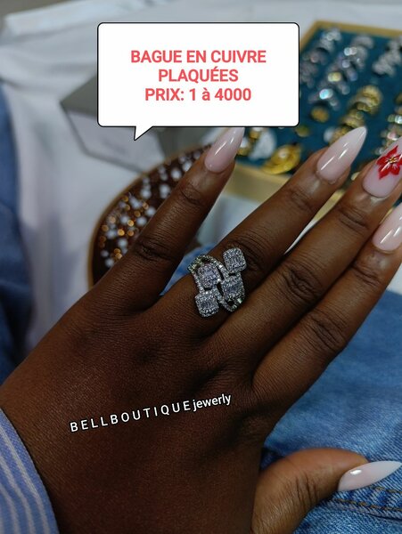 Bague en cuivre plaqué élégante