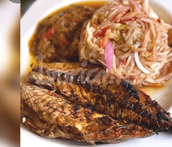 Poisson Grillé avec attieké