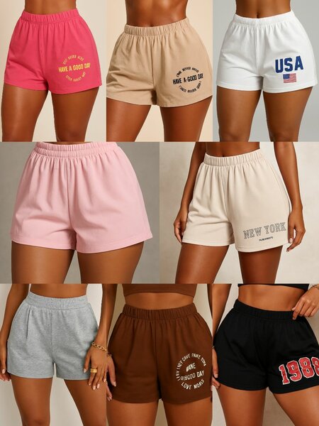 Shorts décontractés imprimés pour femmes