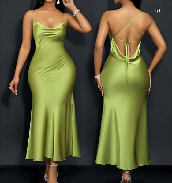 Robe satin élégante soirée