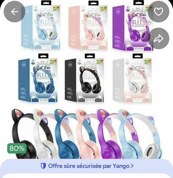 Casque Bluetooth Oreilles de Chat