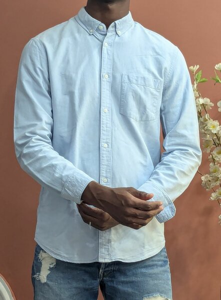 Chemise bleue homme casual