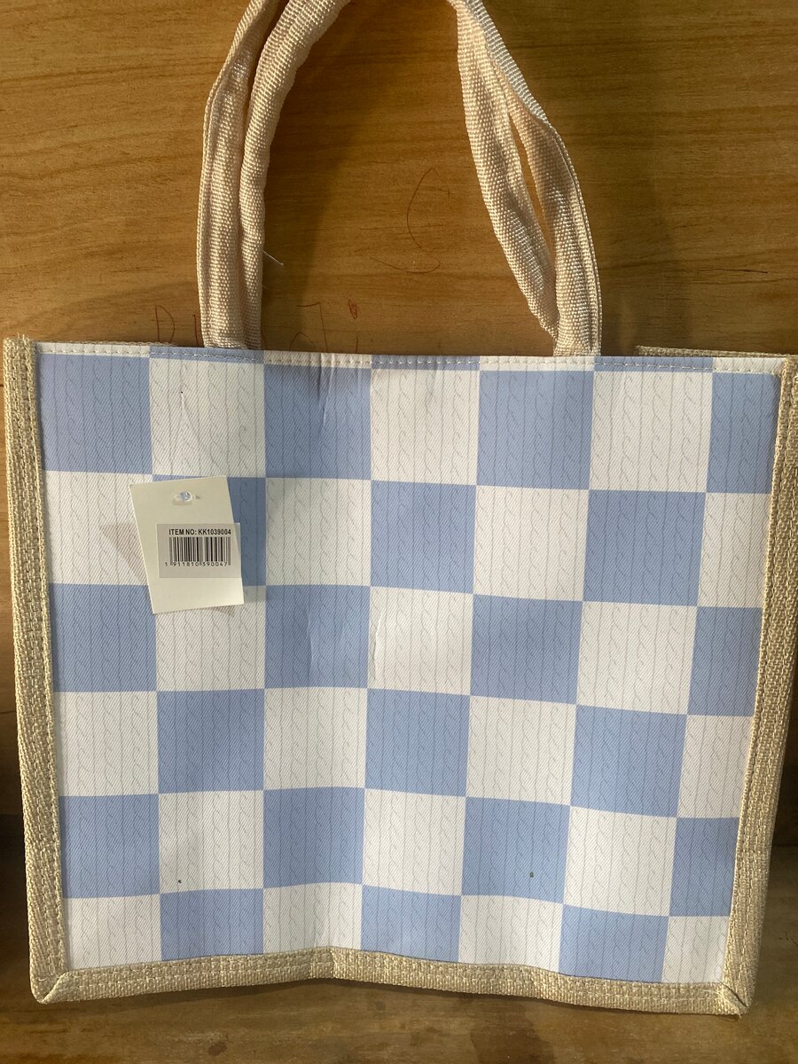 Sac cabas à carreaux