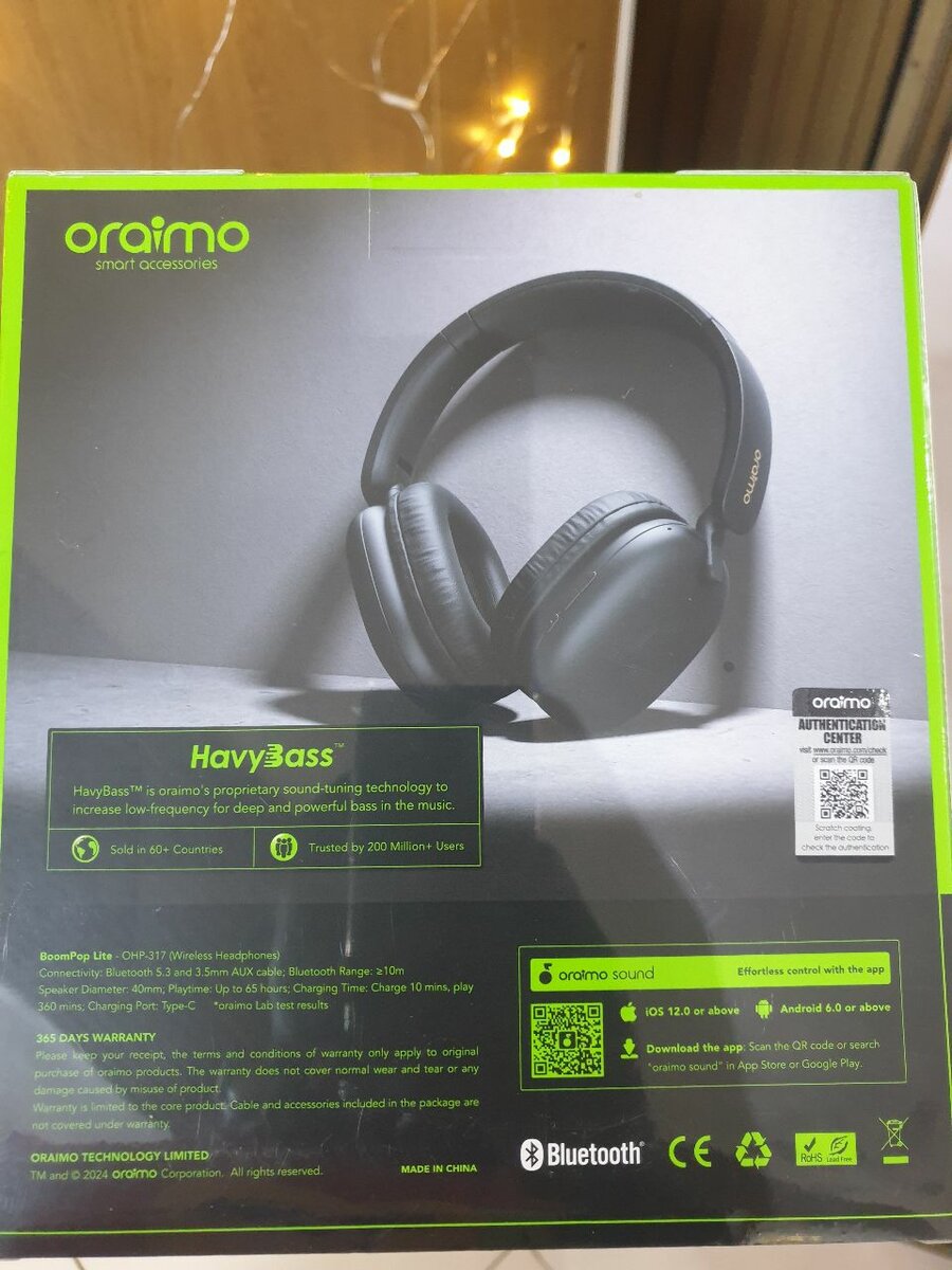 Oraimo Casque Bluetooth HavyBass