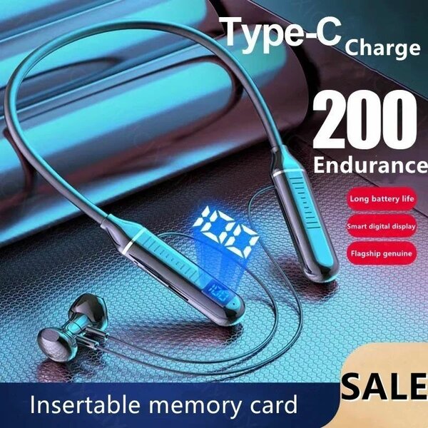 Casque Cou Bluetooth - prend carte mémoire - homme et femme.